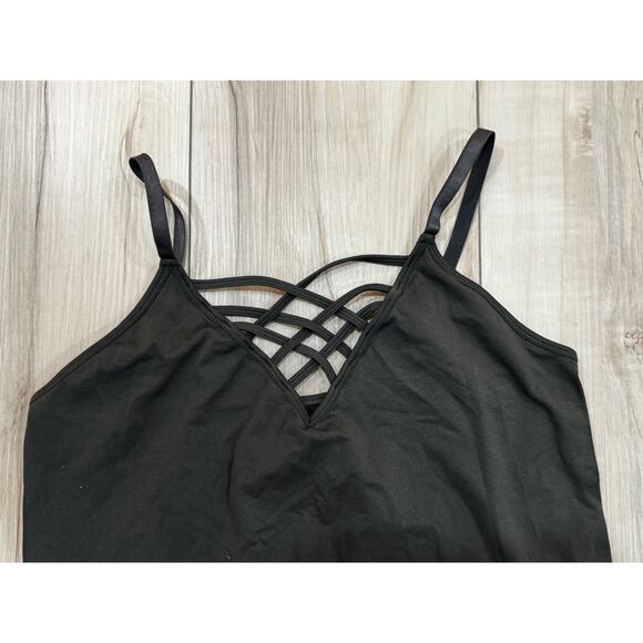 Women's Layering Stretch Slimming Tank Top Zenana Outfitters 2X 3X Black Gray - Picture 2 of 4